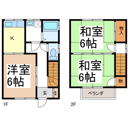 ハイツ根石Ｂ棟の物件間取画像